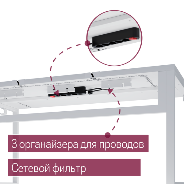 Компьютерный стол Millwood Каир смарт 140х80х74.2