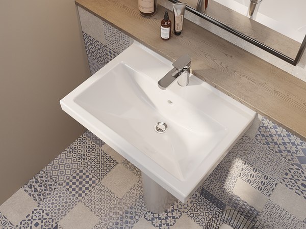 Умывальник Santeri Визит 55 + пьедестал / 131153S0011B0PDST