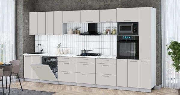 Кухонный гарнитур Интерлиния Мила Gloss 3.9-ПМ1