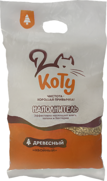 Наполнитель для туалета Коту Хвойный древесный - фото