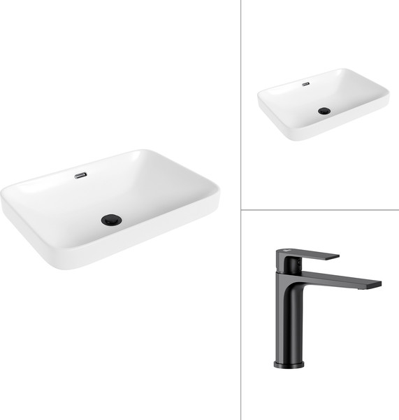 Умывальник со смесителем Lauter 21441B + Reef 21CK678BS - фото