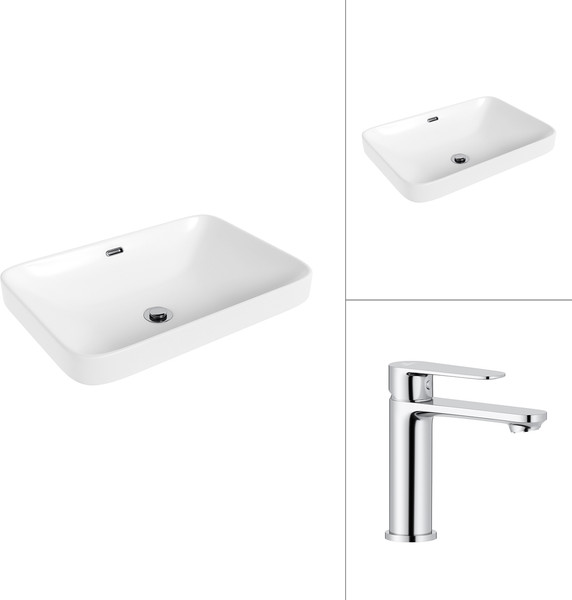 Умывальник со смесителем Lauter 21441B + Moon 21СK691C - фото