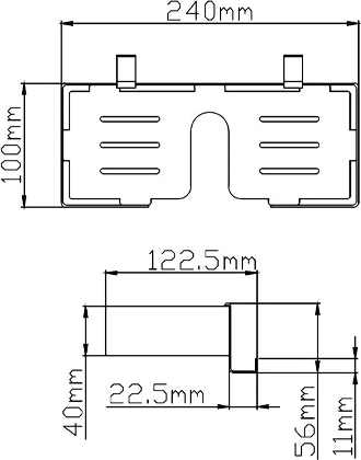 Полка для душевой стойки Diadonna D64-0009