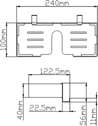 Полка для душевой стойки Diadonna D64-0009BL