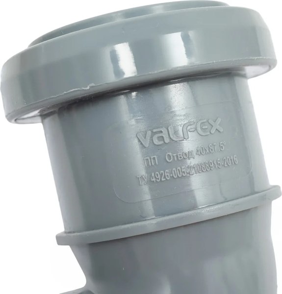 Отвод внутренней канализации Valfex 87.5x40мм 330/15 / 20101040