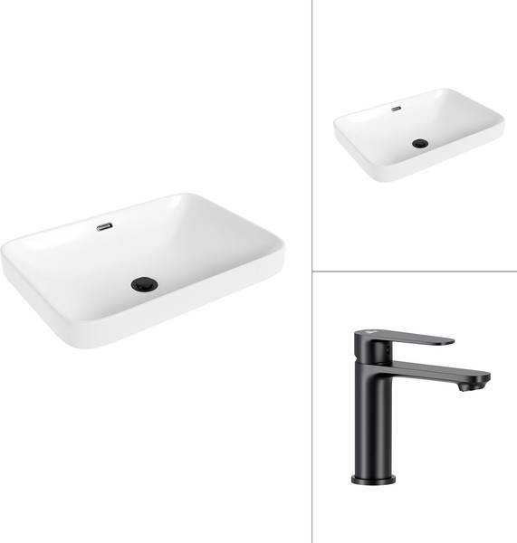 Умывальник со смесителем Lauter 21441B + Moon 21СК691BS - фото