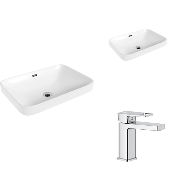 Умывальник со смесителем Lauter 21441B + Cascade 21СК655C - фото