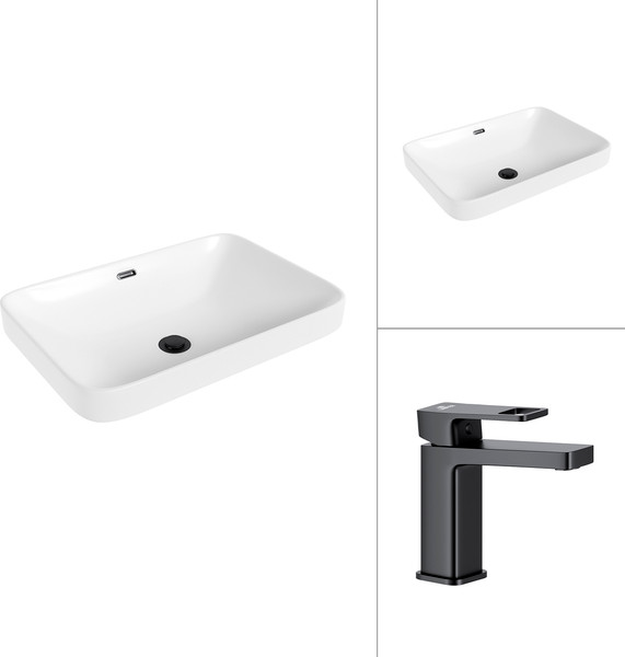 Умывальник со смесителем Lauter 21441B + Cascade 21СК655BS - фото