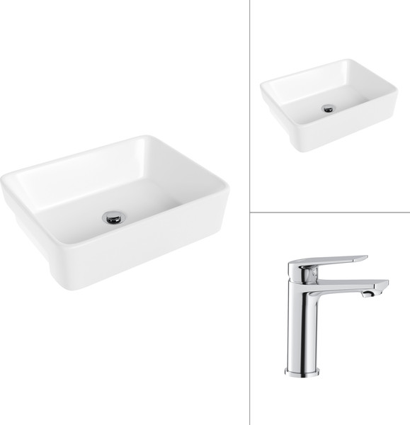 Умывальник со смесителем Lauter 21675 + Sky 21CK533C - фото