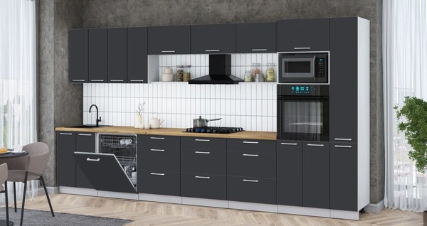 Кухонный гарнитур Интерлиния Мила Gloss 3.9-ПМ1