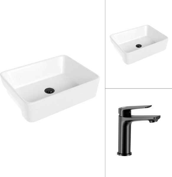 Умывальник со смесителем Lauter 21675 + Sky 21СК533BS - фото