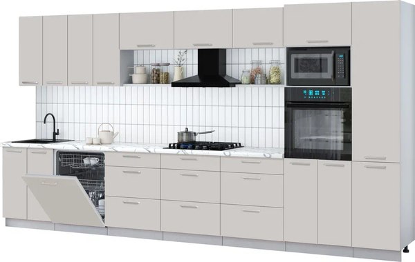 Кухонный гарнитур Интерлиния Мила Gloss 4.0-ПМ1 - фото