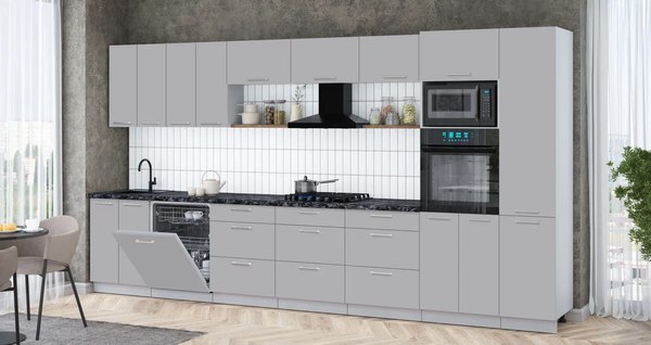 Кухонный гарнитур Интерлиния Мила Gloss 4.0-ПМ1