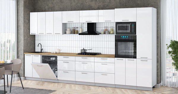 Кухонный гарнитур Интерлиния Мила Gloss 4.0-ПМ1