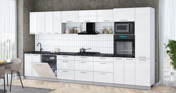 Кухонный гарнитур Интерлиния Мила Gloss 4.0-ПМ1