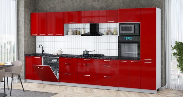 Кухонный гарнитур Интерлиния Мила Gloss 4.0-ПМ1