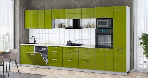 Кухонный гарнитур Интерлиния Мила Gloss 4.0-ПМ1