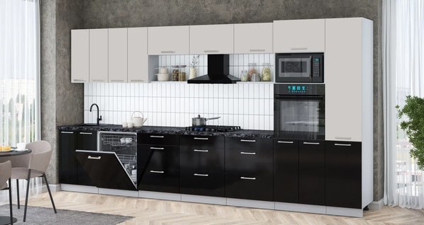 Кухонный гарнитур Интерлиния Мила Gloss 4.0-ПМ1