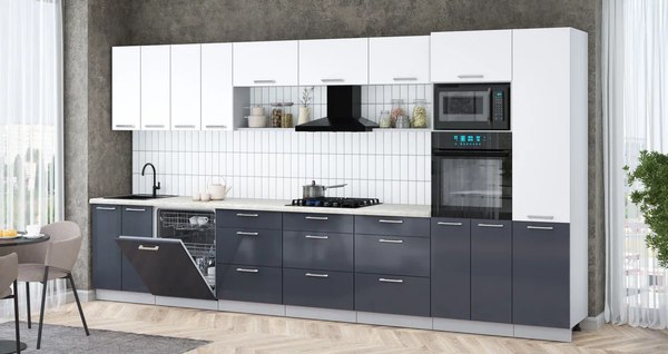 Кухонный гарнитур Интерлиния Мила Gloss 4.0-ПМ1