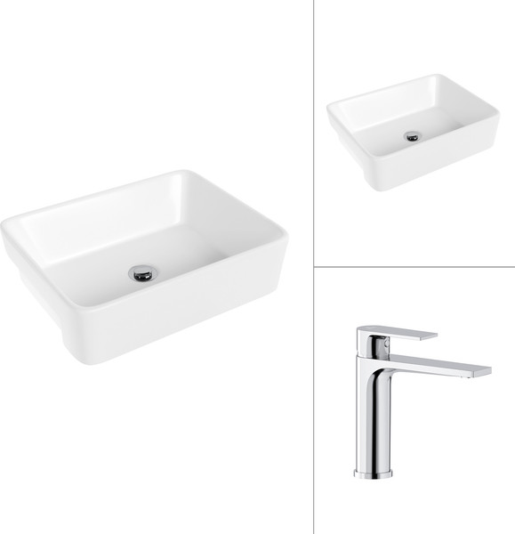 Умывальник со смесителем Lauter 21675 + Reef 21CK678C - фото