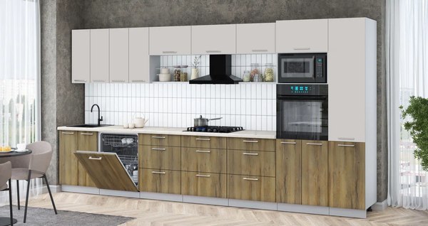 Кухонный гарнитур Интерлиния Мила Gloss 4.0-ПМ1