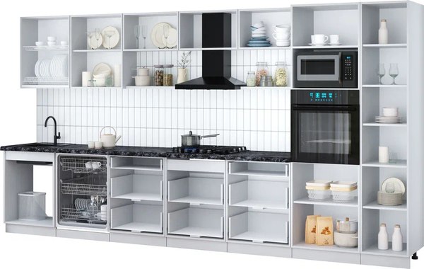 Кухонный гарнитур Интерлиния Мила Gloss 4.0-ПМ1