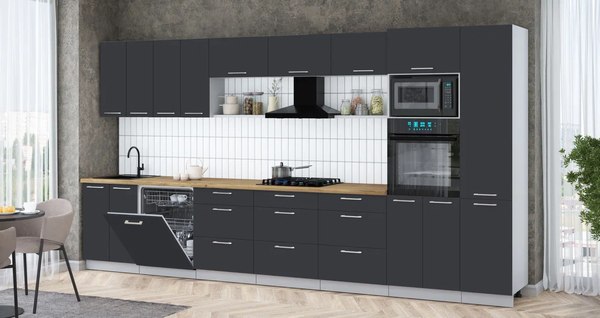 Кухонный гарнитур Интерлиния Мила Gloss 4.0-ПМ1