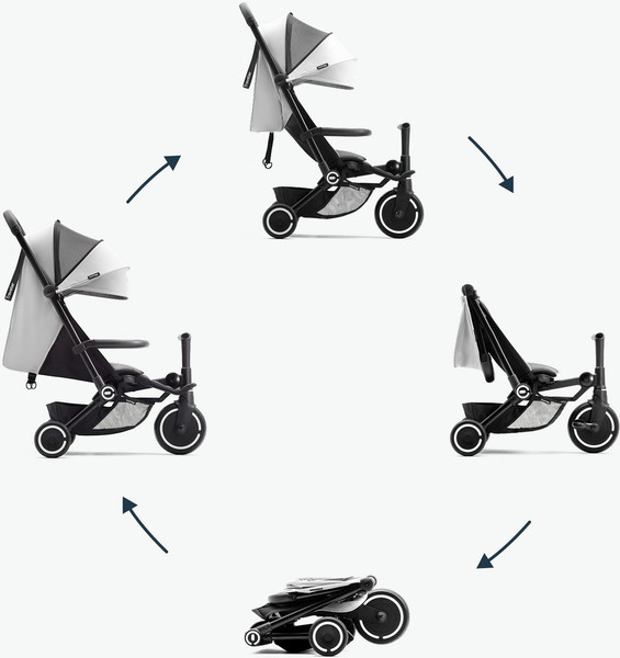 Трехколесный велосипед с ручкой Smart Trike Traveler. Everest White / 5900802