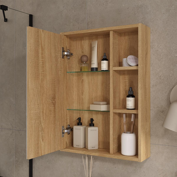 Шкаф с зеркалом для ванной Volna Osmond 50