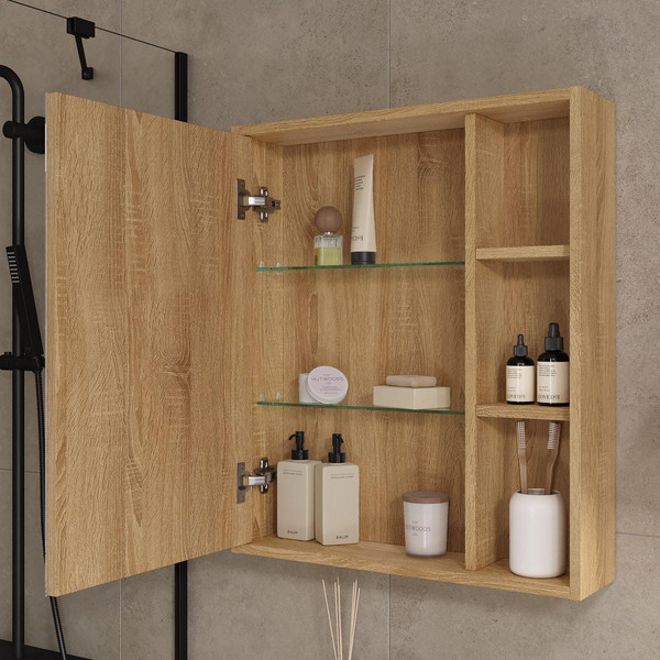 Шкаф с зеркалом для ванной Volna Osmond 60