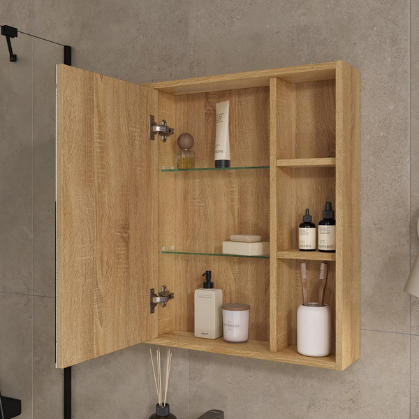 Шкаф с зеркалом для ванной Volna Osmond 70