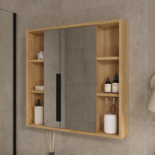 Шкаф с зеркалом для ванной Volna Osmond 70