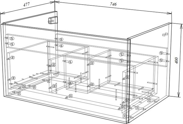 Тумба под умывальник Garda Neapol 81н_750 / 31.81н.750.PVC