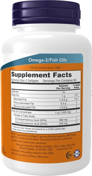 Жирные кислоты NOW Foods Omega-3 Mini Gels