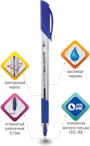 Ручка шариковая Brauberg Extra Glide GT / 142681