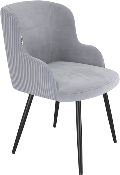 Стул Sheffilton SHT-ST39-4/S1470-VP (стальной серый/вельвет/черный муар) - фото