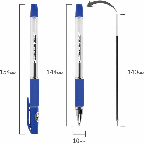 Ручка шариковая Brauberg BP-GT / 144004