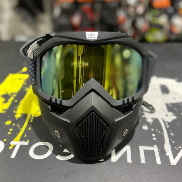 Мотоочки AiM Pro с двойной линзой + маска 302-100