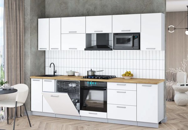 Кухонный гарнитур Интерлиния Мила Gloss 2.8-ПМ2