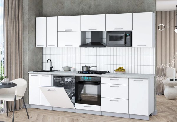 Кухонный гарнитур Интерлиния Мила Gloss 2.8-ПМ2