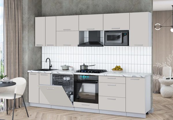 Кухонный гарнитур Интерлиния Мила Gloss 2.8-ПМ2