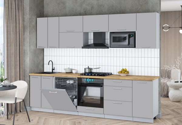 Кухонный гарнитур Интерлиния Мила Gloss 2.8-ПМ2