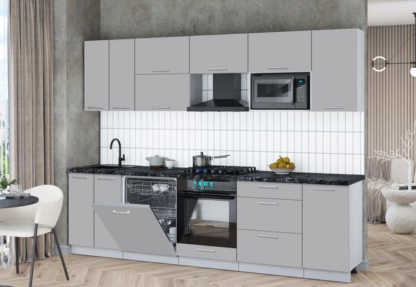 Кухонный гарнитур Интерлиния Мила Gloss 2.8-ПМ2