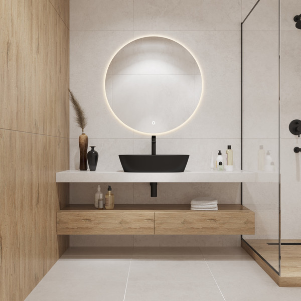 Умывальник со смесителем Lauter 21393-60-A + Reef 21CK8678BS