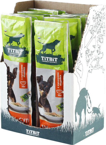 Лакомство для собак TiTBiT Крем-суп с кусочками индейки / 27233 - фото