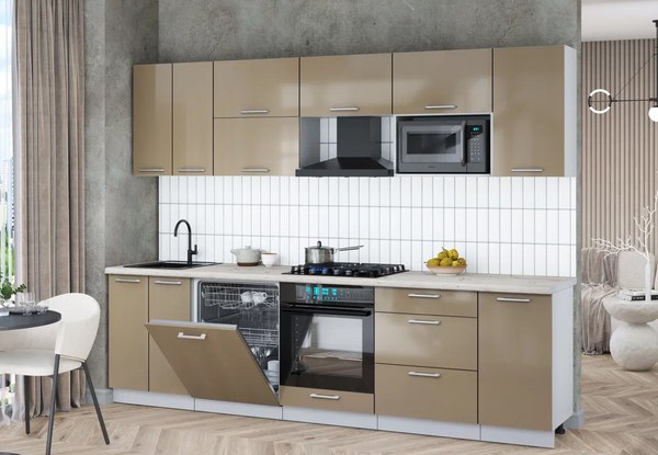 Кухонный гарнитур Интерлиния Мила Gloss 2.8-ПМ2