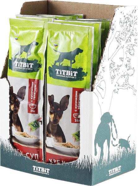Лакомство для собак TiTBiT Крем-суп с кусочками телятины / 27240