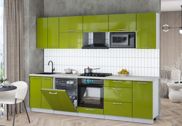 Кухонный гарнитур Интерлиния Мила Gloss 2.8-ПМ2