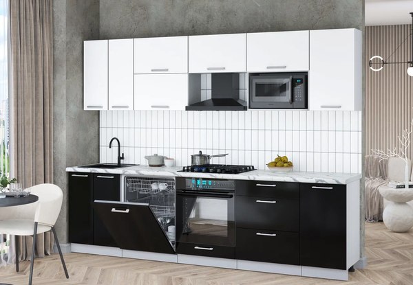 Кухонный гарнитур Интерлиния Мила Gloss 2.8-ПМ2