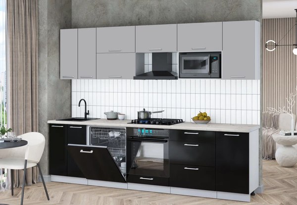 Кухонный гарнитур Интерлиния Мила Gloss 2.8-ПМ2